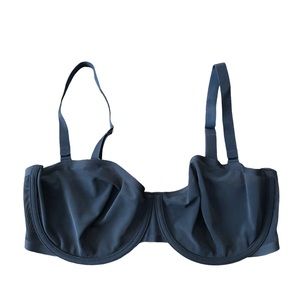 Cuup 34F The Balconette Navy Blue Sheer Mesh Underwire Bra